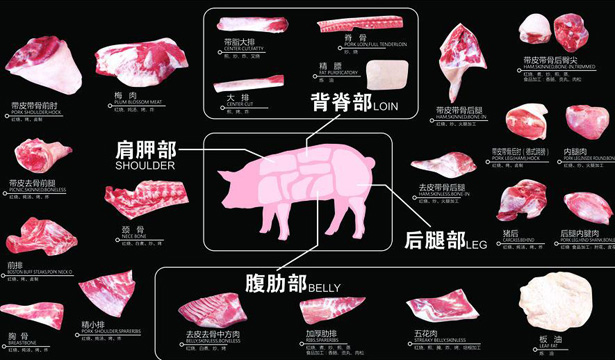 怎么分辨猪肉是哪个部位的 猪肉盲的福利来了哟