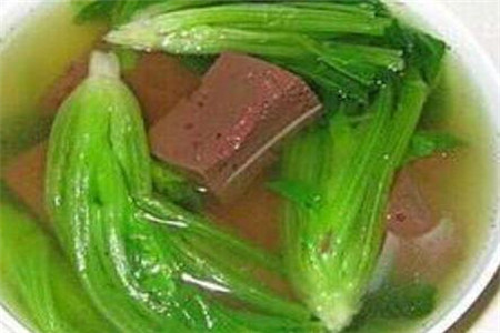 菠菜猪血汤