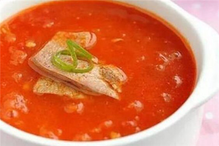 番茄猪肝瘦肉汤