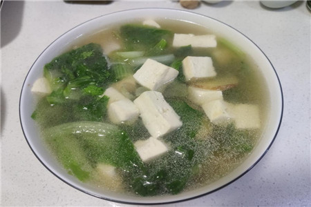 小白菜豆腐汤
