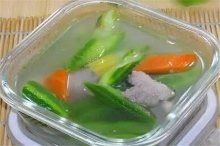 玉竹丝瓜肉片汤